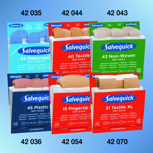 Salvequick® Nachfülleinsätze, 40 x elastisch
