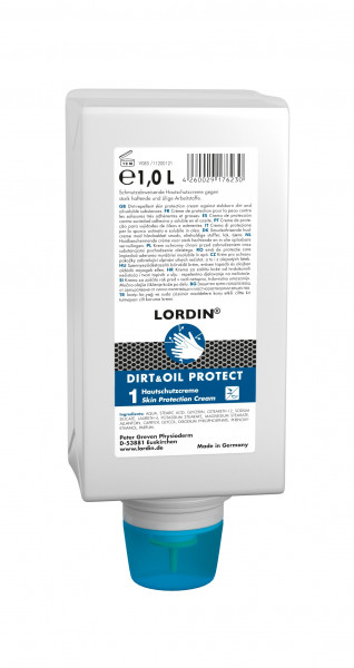 Hautschutzcreme LORDIN® DIRT&OIL PROTECT, 1-L-Varioflasche