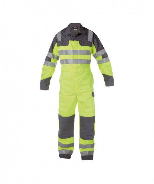 Zweifarbiger Multinorm Warnschutz Overall mit Kniepolstertaschen SPENCER, 330 g/m², STANDARD