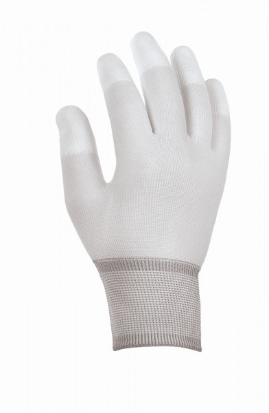 Polyester-Strickhandschuh FINGERKUPPEN PU-BESCHICHTET