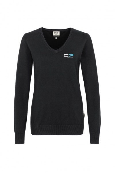 CP V-Pullover Damen Premium schwarz