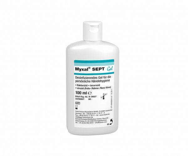 Desinfektionsgel MYXAL® SEPT GEL, 100-ml-Kittelflasche